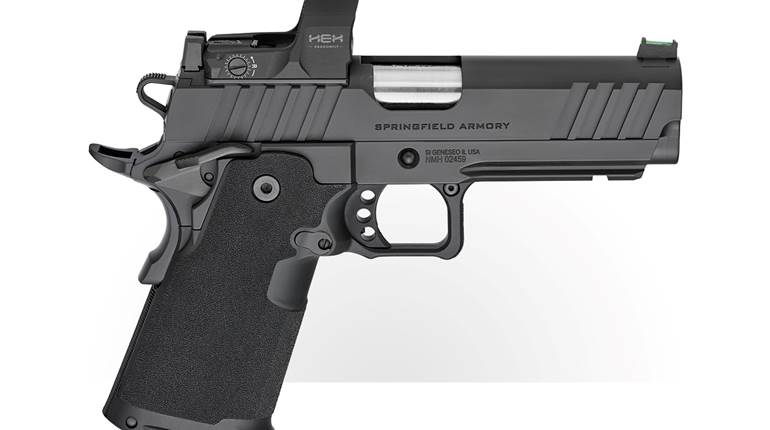 Springfield Armory Prodigy 9 mm double-stack 1911 with Dragonfly red dot optic facing right