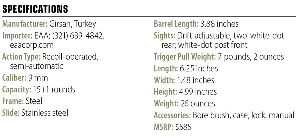 EAA MC P35 PI specs