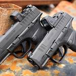 Hellcat vs Hellcat Pro pistols facing left