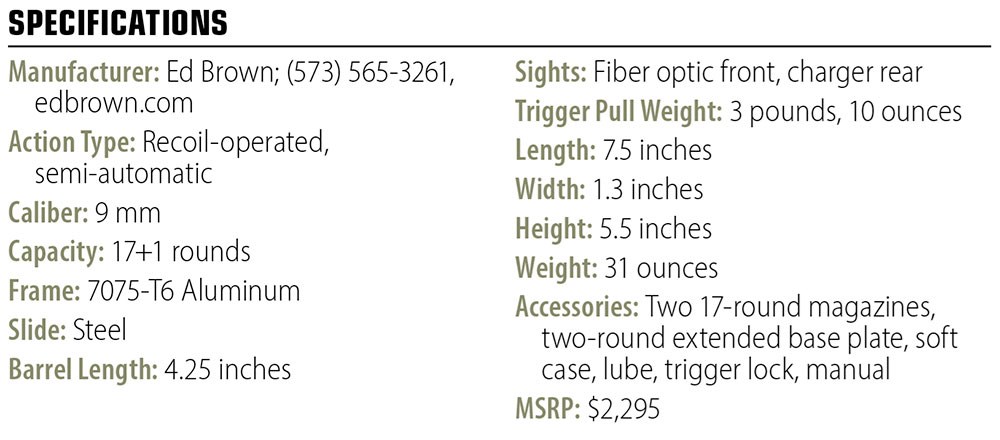 Ed Brown Fueled M&P specs