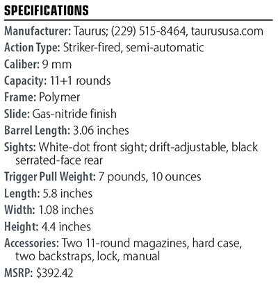 Taurus I GX4 9 mm specs