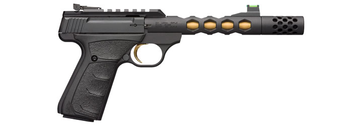 Browning  Buck Mark Plus Vision Black/Gold Suppressor Ready