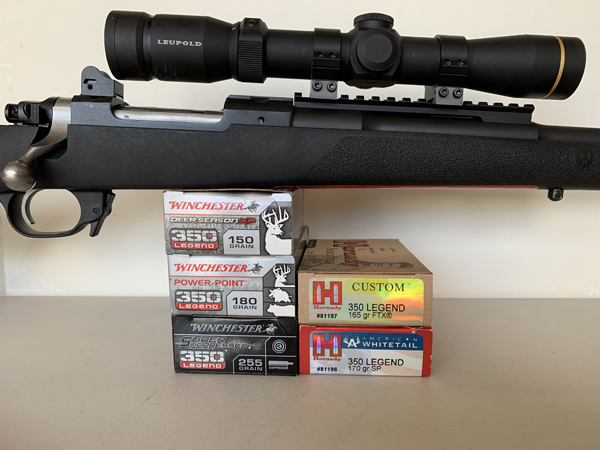 Ruger Scout rifle 350 Legend and ammo