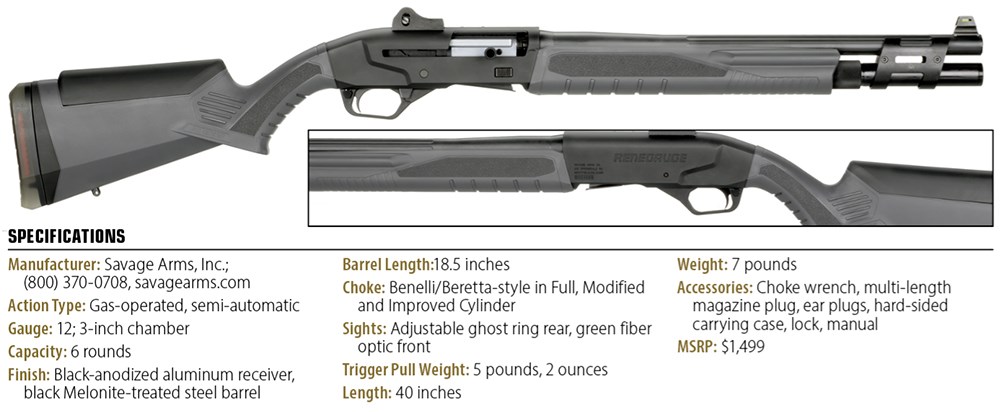 Savage Renegauge Security specs