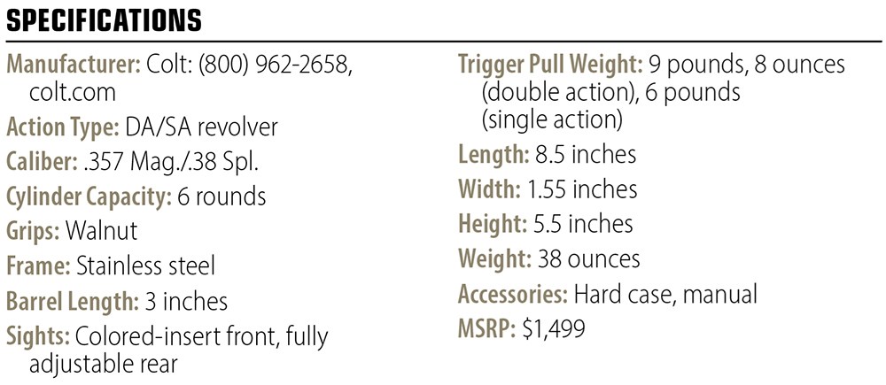 Colt Python 3-inch specs