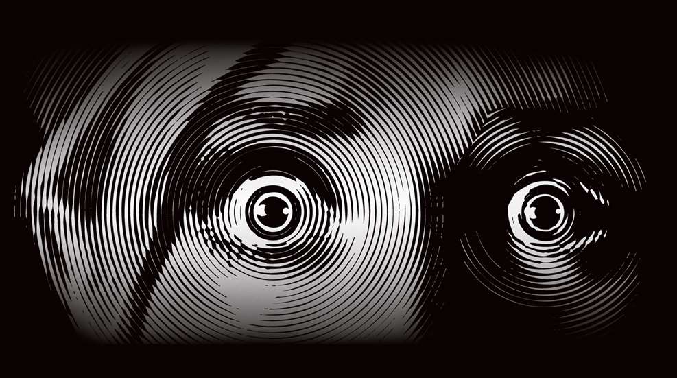 scared eyes illustration