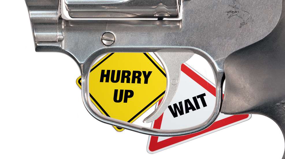 trigger with wait sign