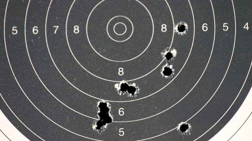 paper target with holes