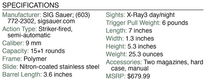 SIG Sauer  P320 X Compact specs