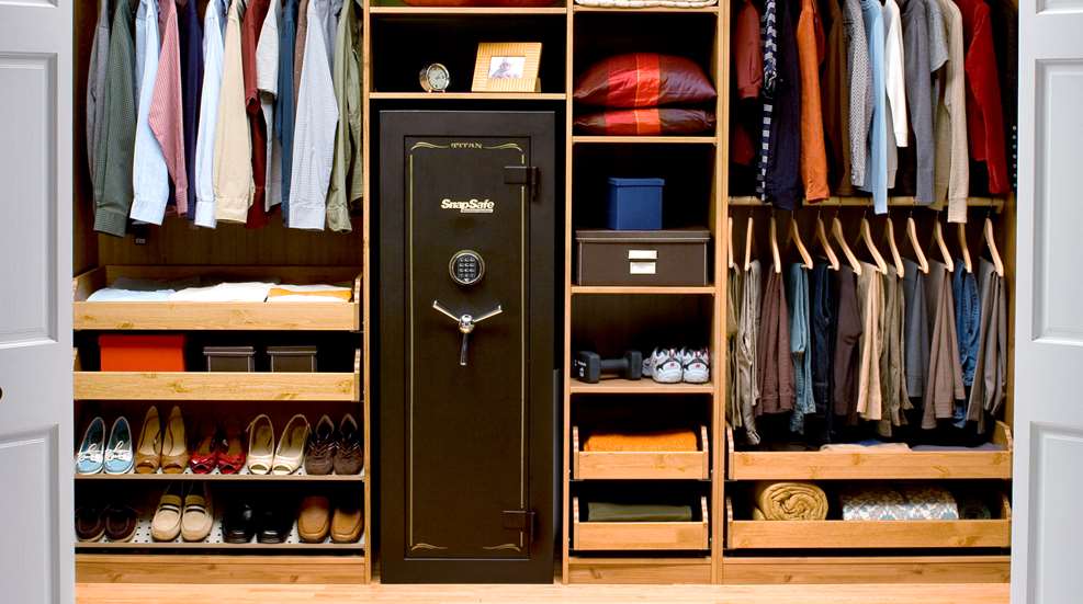 gun safe in closet