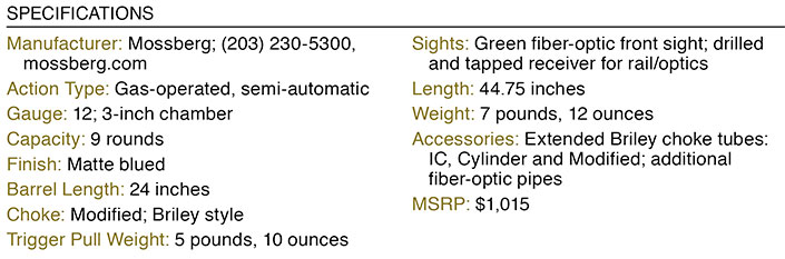 Mossberg 940 JM Pro specs