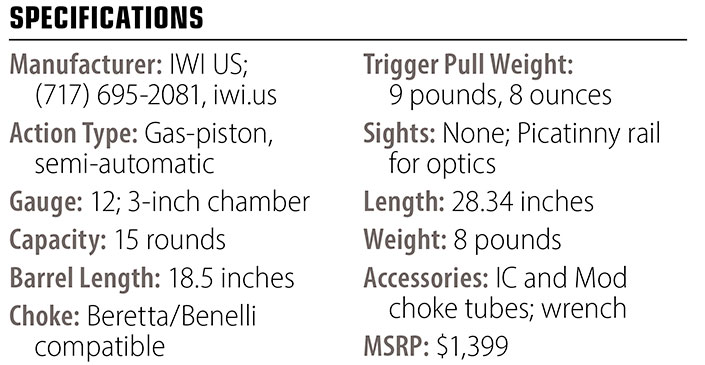 IWI Tavor TS12 specs