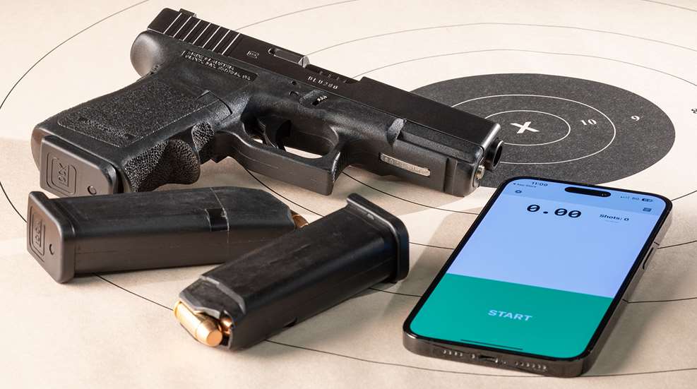 handgun with smartphone