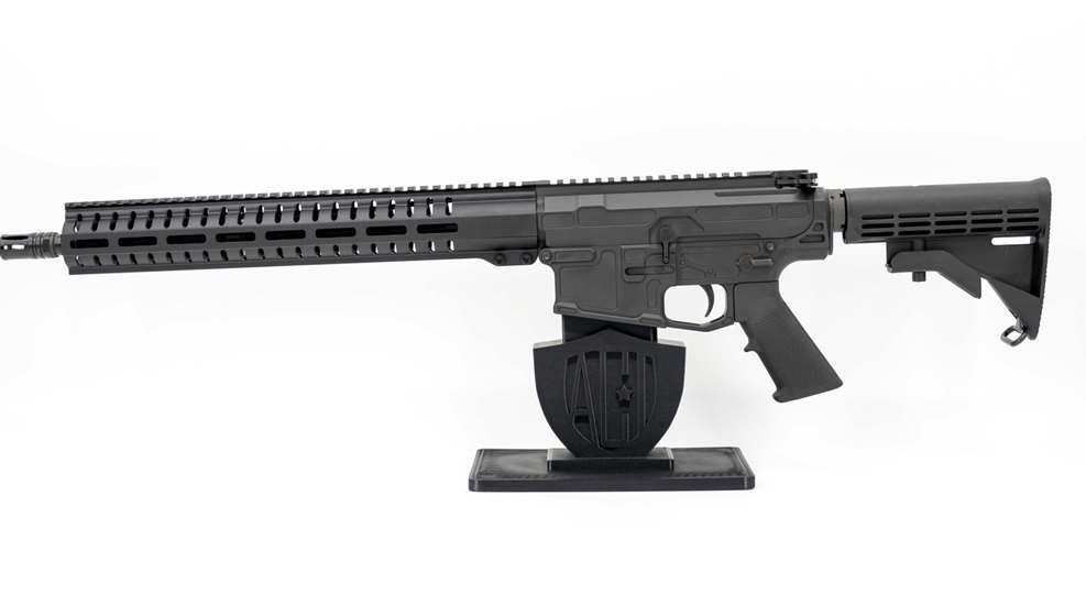 rifle facing left